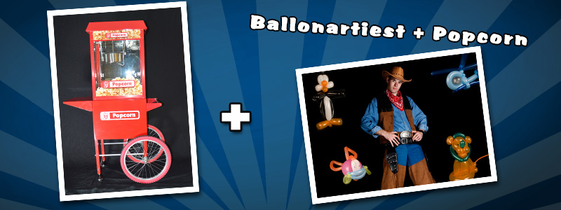 Balloon artists & Popcorn machine