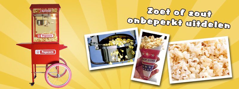 Popcornmachine met kar