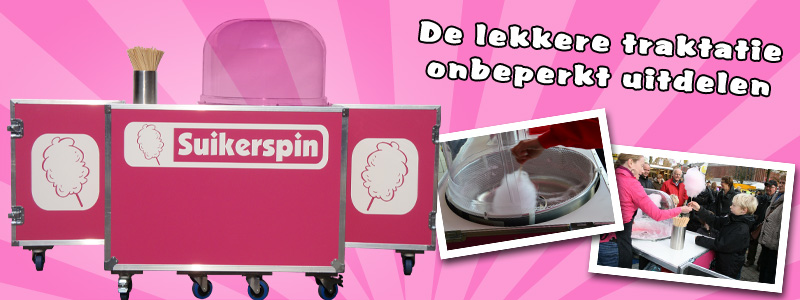 Suikerspinmachine met kraam