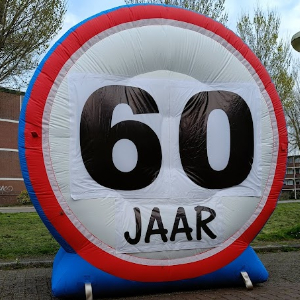 Feestpop verkeersbord (2.5 meter) 